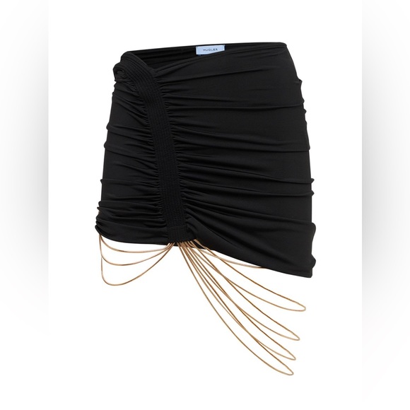 Mugler Chain Detail Ruched Skirt - Picture 4 of 11